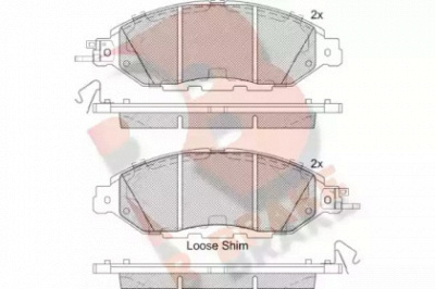 R BRAKE rb2234 -  Комплект тормозных колодок, дисковый тормоз